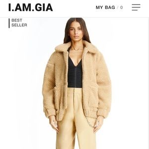 I. AM. GIA. Pixie Teddy Bear Coat (caramel color)